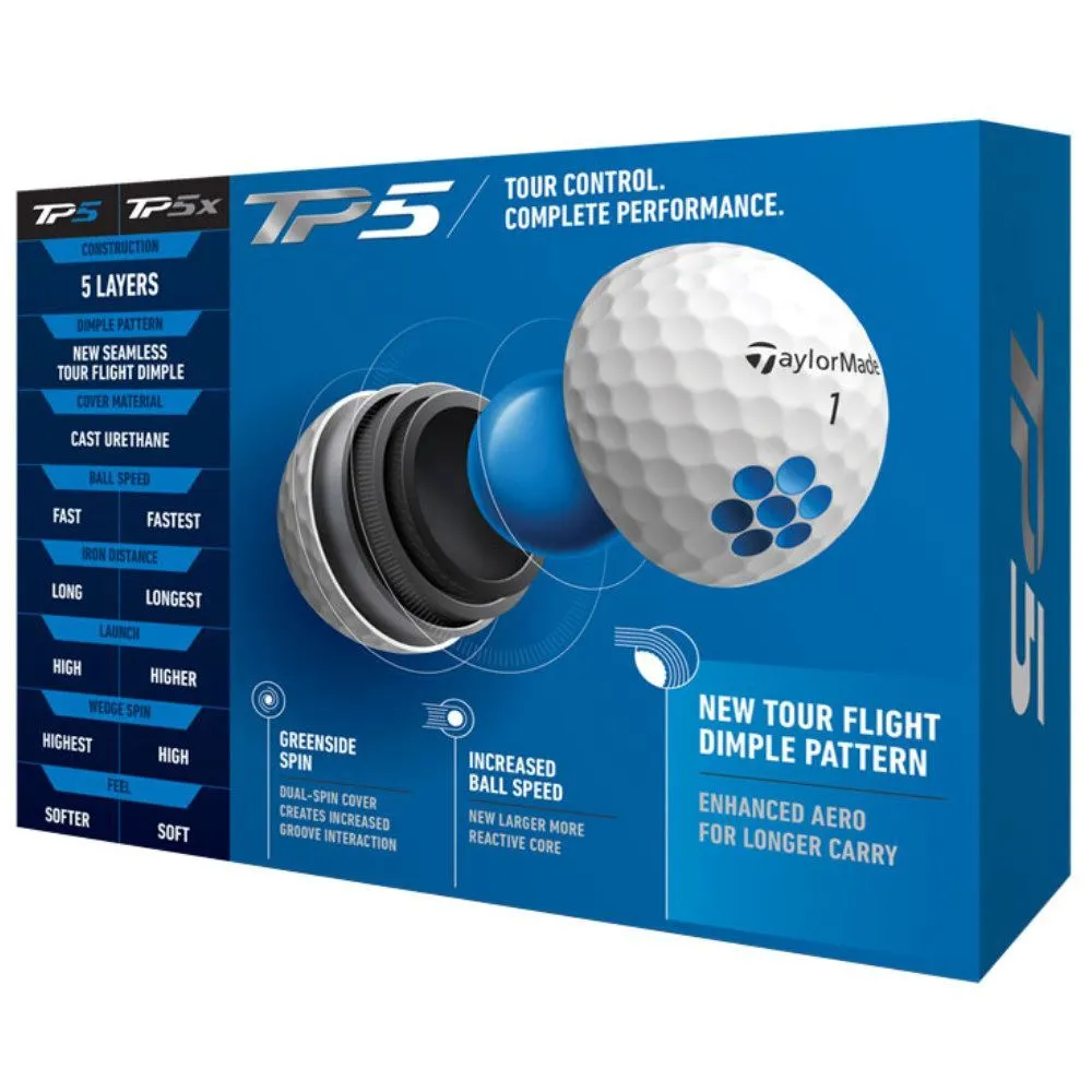 TaylorMade TP5 Golf Balls 5 TaylorMade TP5 Golf Balls - Image 5