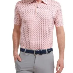 FootJoy Men's Leaping Dolphins Print Lisle Golf Polo Shirt -Clothing Shop 0074804 footjoy mens leaping dolphins print lisle golf polo shirt
