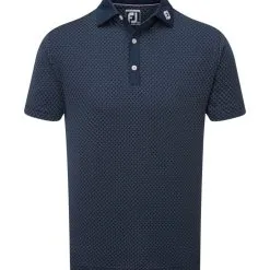 FootJoy Men's Diamond Dot Print Lisle Golf Polo Shirt