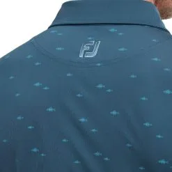 FootJoy Men's School Of Fish Print Lisle Golf Polo Shirt 28 FootJoy Men's School Of Fish Print Lisle Golf Polo Shirt -Clothing Shop 0074836 footjoy mens school of fish print lisle golf polo shirt