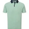 FootJoy Men's Solid Stripe Placket Pique Golf Polo Shirt