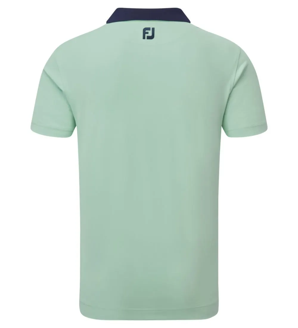 FootJoy Men's Solid Stripe Placket Pique Golf Polo Shirt 4 FootJoy Men's Solid Stripe Placket Pique Golf Polo Shirt - Image 4