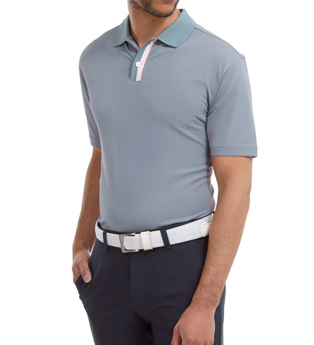 FootJoy Men's Solid Stripe Placket Pique Golf Polo Shirt 8 FootJoy Men's Solid Stripe Placket Pique Golf Polo Shirt - Image 8
