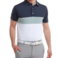 FootJoy Men's Colour Block Pique Golf Polo Shirt -Clothing Shop 0075009 footjoy mens colour block pique golf polo shirt