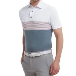 FootJoy Men's Colour Block Pique Golf Polo Shirt -Clothing Shop 0075010 footjoy mens colour block pique golf polo shirt