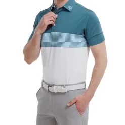 FootJoy Men's Colour Block Pique Golf Polo Shirt -Clothing Shop 0075011 footjoy mens colour block pique golf polo shirt