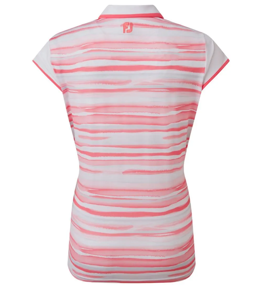 FootJoy Ladies Cap Sleeve Colour Block Golf Polo Shirt 3 FootJoy Ladies Cap Sleeve Colour Block Golf Polo Shirt - Image 3
