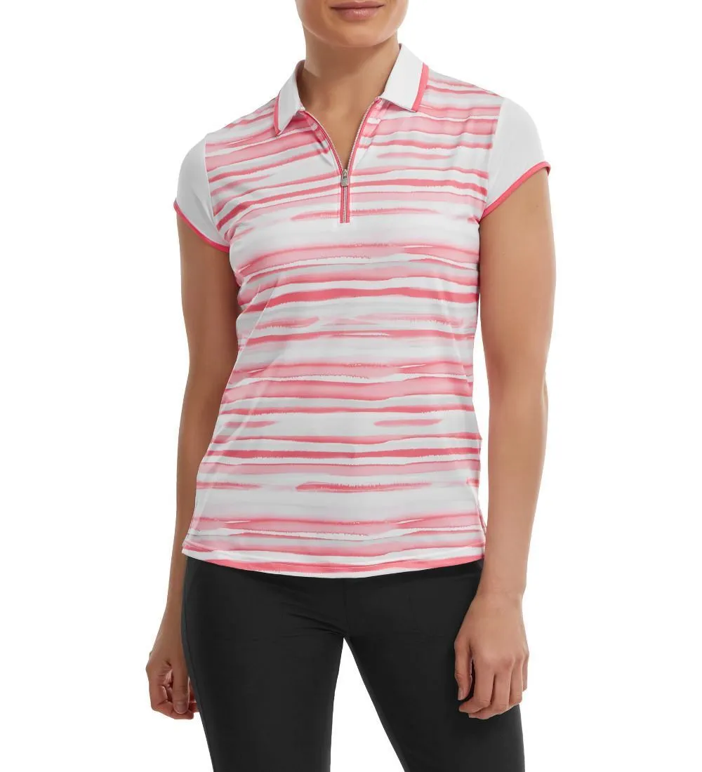 FootJoy Ladies Cap Sleeve Colour Block Golf Polo Shirt 2 FootJoy Ladies Cap Sleeve Colour Block Golf Polo Shirt - Image 2