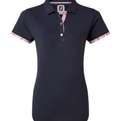 FootJoy Ladies Watercolour Trim Pique Golf Polo Shirt