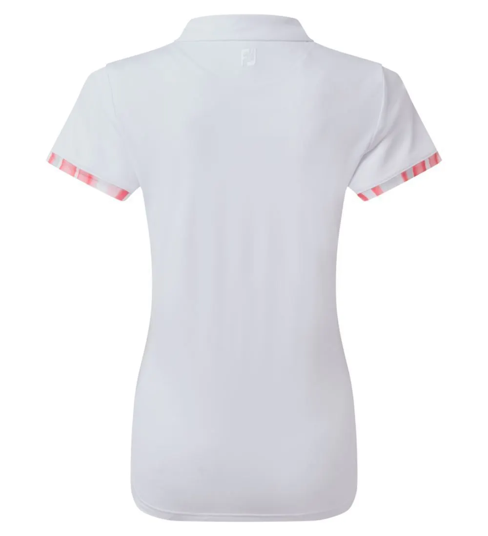 FootJoy Ladies Watercolour Trim Pique Golf Polo Shirt 10 FootJoy Ladies Watercolour Trim Pique Golf Polo Shirt - Image 10