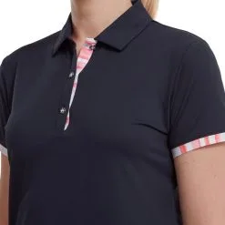 FootJoy Ladies Watercolour Trim Pique Golf Polo Shirt 12 FootJoy Ladies Watercolour Trim Pique Golf Polo Shirt -Clothing Shop 0075229 footjoy ladies watercolour trim pique golf polo shirt