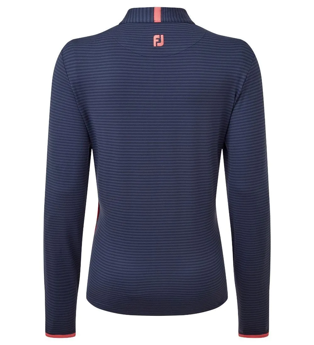 FootJoy Ladies Jersey Tonal Stripe Golf Midlayer 3 FootJoy Ladies Jersey Tonal Stripe Golf Midlayer - Image 3