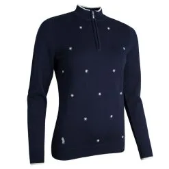 Glenmuir Ladies Paige Embroidered Cotton Golf Sweater -Clothing Shop 0075625 glenmuir ladies paige embroidered cotton golf sweater