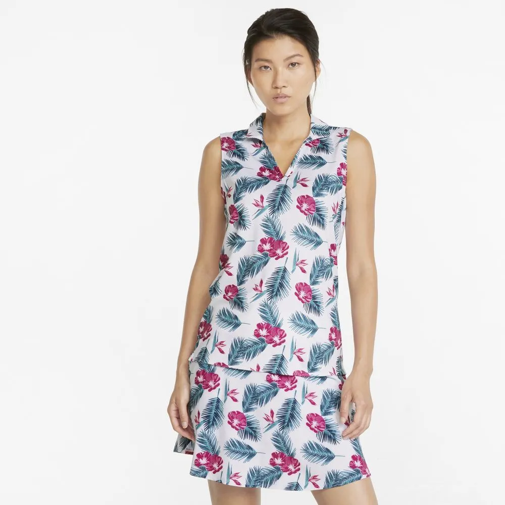 Puma Ladies Cloudspun Paradise Sleeveless Golf Polo Shirt 5 Puma Ladies Cloudspun Paradise Sleeveless Golf Polo Shirt - Image 5