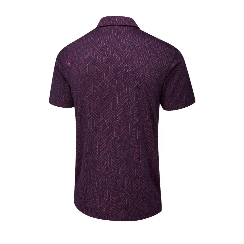PING Apparel PING Men's Cubic Jacquard Golf Polo Shirt 3 PING Apparel PING Men's Cubic Jacquard Golf Polo Shirt - Image 3