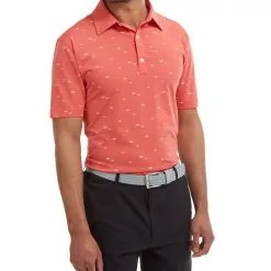 FootJoy Men's School Of Fish Print Lisle Golf Polo Shirt 17 FootJoy Men's School Of Fish Print Lisle Golf Polo Shirt -Clothing Shop 0078857 footjoy mens school of fish print lisle golf polo shirt