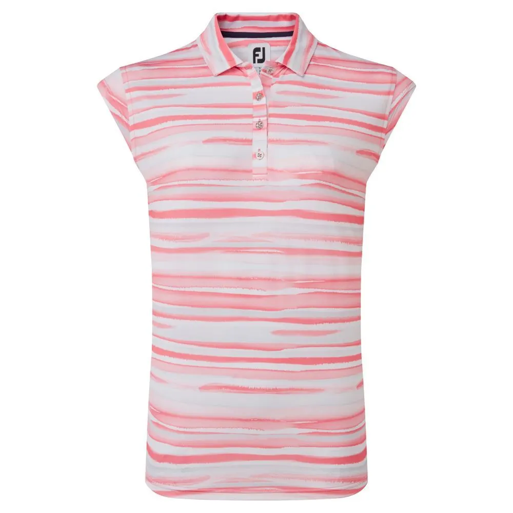 FootJoy Ladies Watercolour Lisle Golf Polo Shirt 1 FootJoy Ladies Watercolour Lisle Golf Polo Shirt