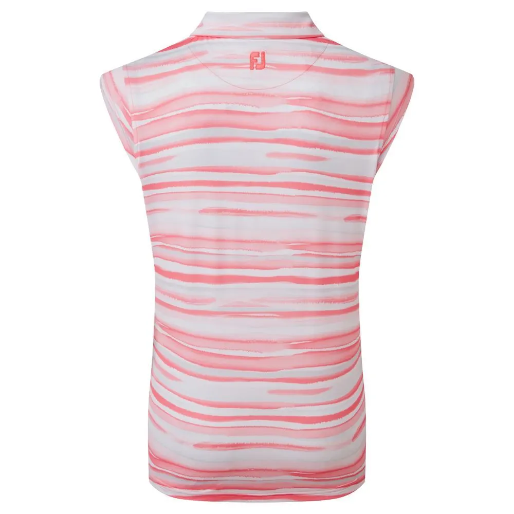 FootJoy Ladies Watercolour Lisle Golf Polo Shirt 3 FootJoy Ladies Watercolour Lisle Golf Polo Shirt - Image 3