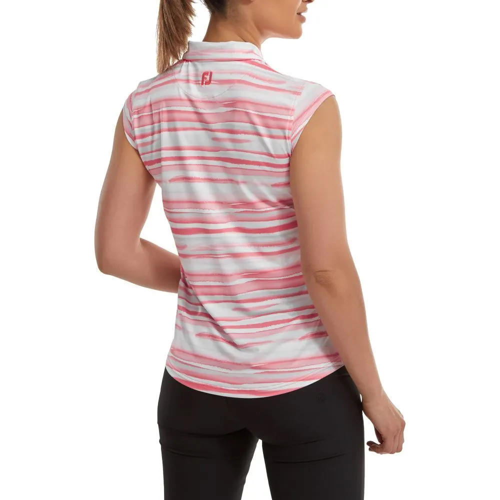 FootJoy Ladies Watercolour Lisle Golf Polo Shirt 4 FootJoy Ladies Watercolour Lisle Golf Polo Shirt - Image 4