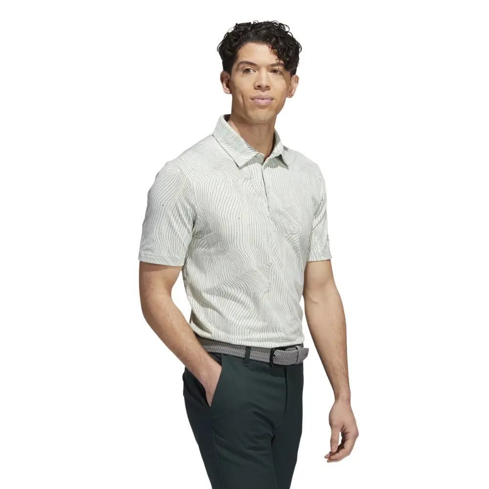 Adidas Men's Course Map Golf Polo Shirt 4 Adidas Men's Course Map Golf Polo Shirt - Image 4