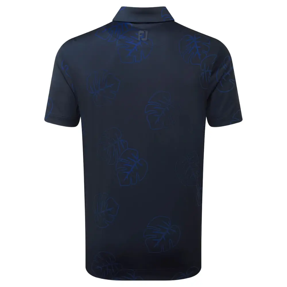 FootJoy Men's Jungle Leaf Pique Golf Polo Shirt 4 FootJoy Men's Jungle Leaf Pique Golf Polo Shirt - Image 4