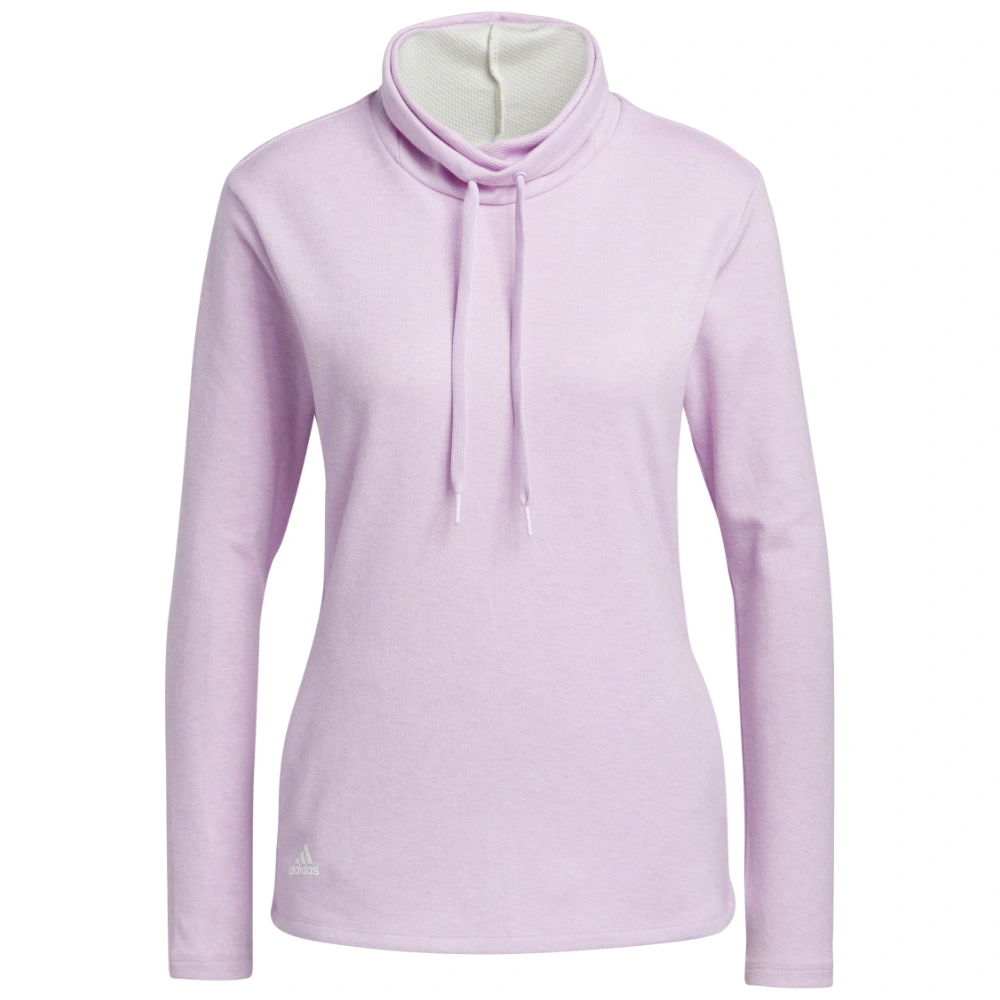 Adidas Ladies Melange High Mock Golf Pullover 2 Adidas Ladies Melange High Mock Golf Pullover - Image 2