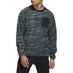 Adidas Men's Texture-Print Crew Golf Sweatshirt -Clothing Shop 0082350 adidas mens texture print crew golf sweatshirt