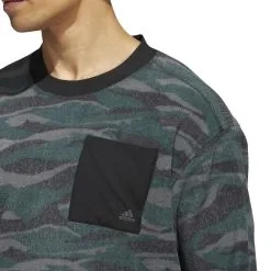 Adidas Men's Texture-Print Crew Golf Sweatshirt -Clothing Shop 0082352 adidas mens texture print crew golf sweatshirt